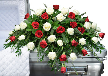 Standard Rose Casket Spray from Dallas Sympathy Florist in Dallas, TX