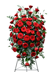 Red Rose Easel from Dallas Sympathy Florist in Dallas, TX